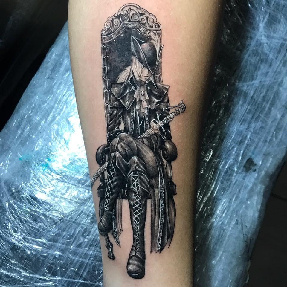 Bloodborne Tattoo Ideas Inspired By The Dark And Gothic World   Lady Maria Bloodborne Tattoo  Truz Tattoo 